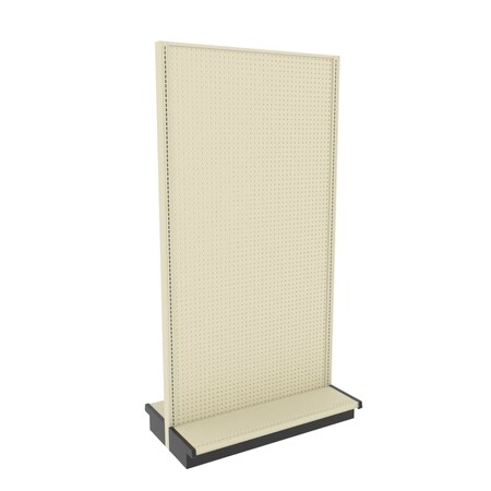 Lozier Gondola Island Display Starter, Platinum Off-White, 48W x 96H x 13D P493V-ST